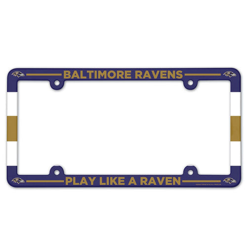 Baltimore Ravens License Plate Frame Plastic Full Color Style - WinCraft