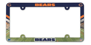 Chicago Bears License Plate Frame Plastic Full Color Style - WinCraft