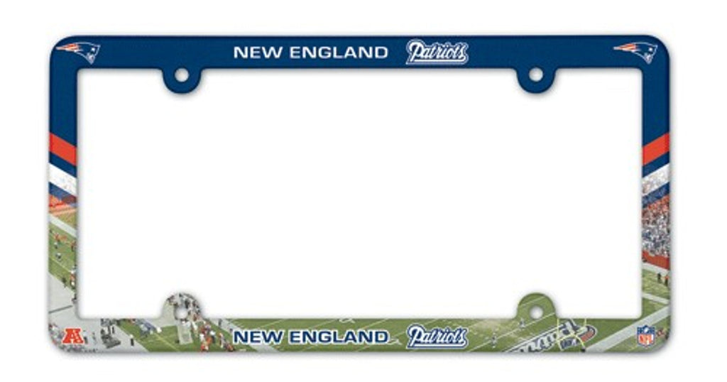 New England Patriots License Plate Frame Plastic Full Color Style - WinCraft