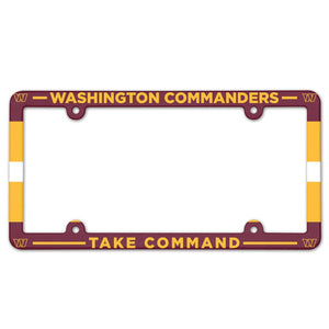 Washington Commanders License Plate Frame Plastic Full Color Style - WinCraft