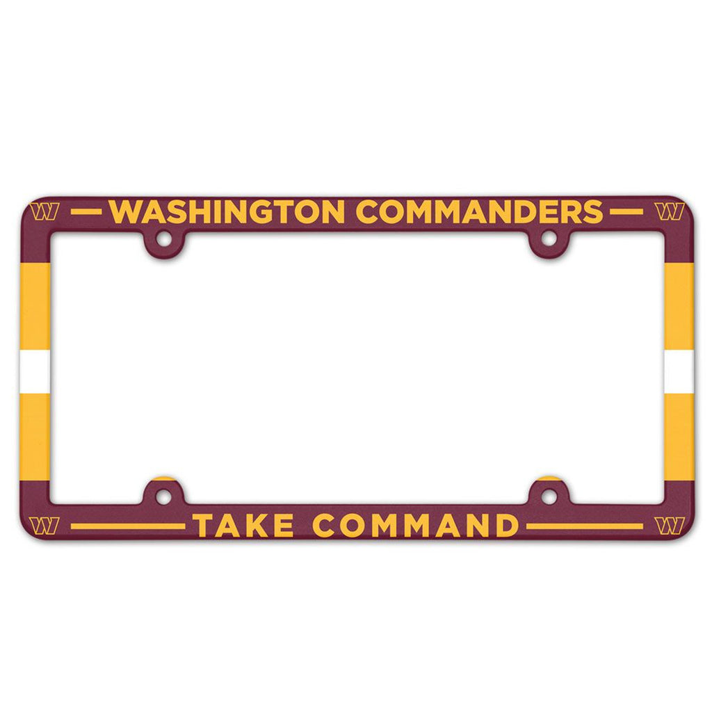 Washington Commanders License Plate Frame Plastic Full Color Style - WinCraft