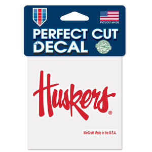 Nebraska Cornhuskers Decal 4x4 Perfect Cut Color - WinCraft
