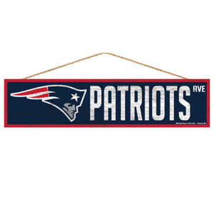 New England Patriots Sign 4x17 Wood Avenue Design - WinCraft
