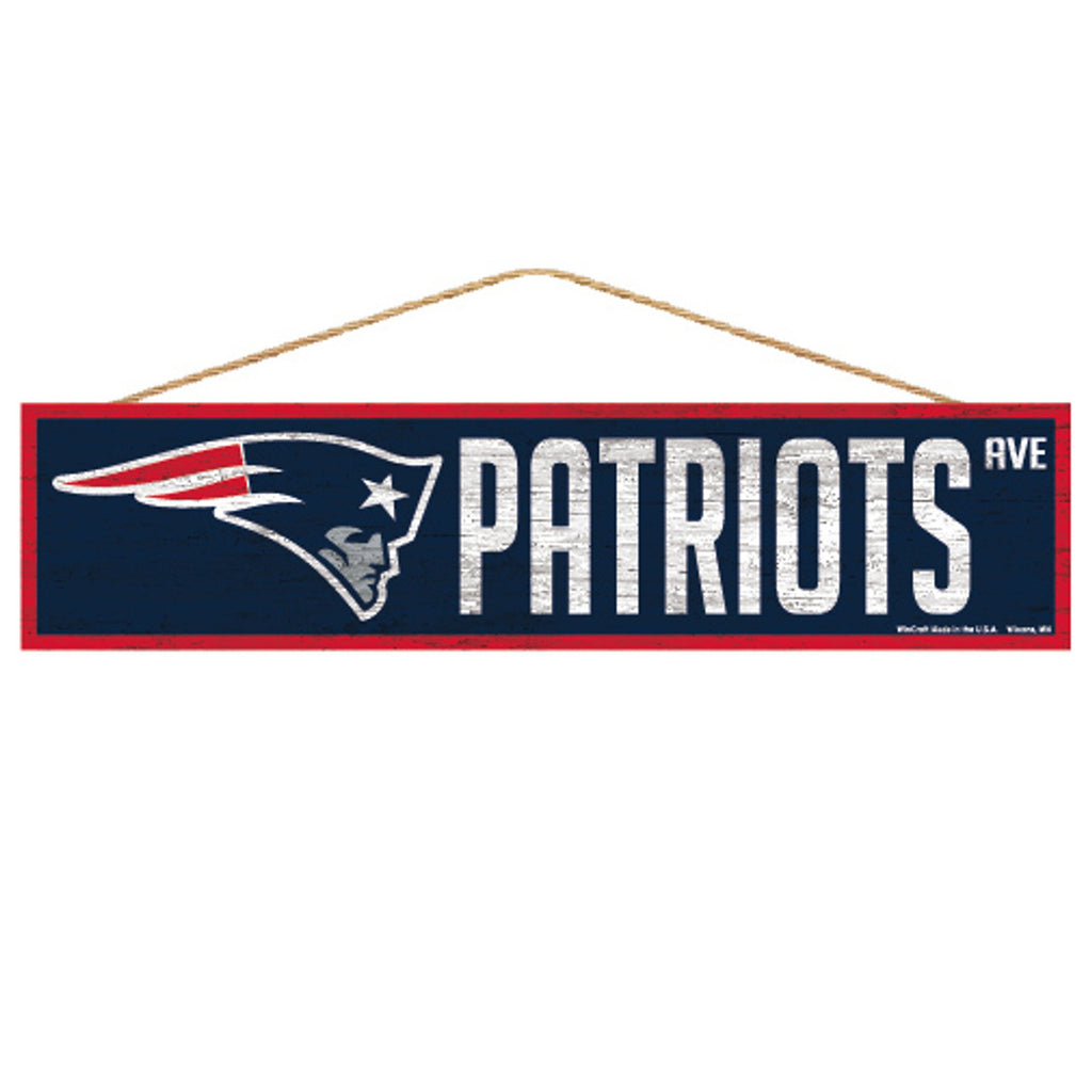 New England Patriots Sign 4x17 Wood Avenue Design - WinCraft