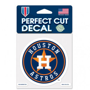 Houston Astros Decal 4x4 Perfect Cut Color - WinCraft