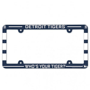 Detroit Tigers License Plate Frame Plastic Full Color Style - WinCraft