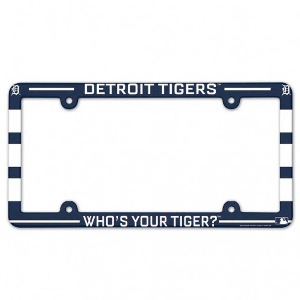 Detroit Tigers License Plate Frame Plastic Full Color Style - WinCraft