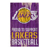 Los Angeles Lakers Sign 11x17 Wood Proud to Support Design - WinCraft