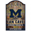 Michigan Wolverines Sign 11x17 Wood Fan Cave Design - WinCraft