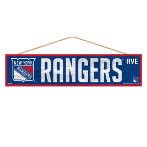 New York Rangers Sign 4x17 Wood Avenue Design - WinCraft