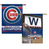 Chicago Cubs Banner 28x40 Vertical 2 Sided 2016 World Series Champs Design CO - WinCraft