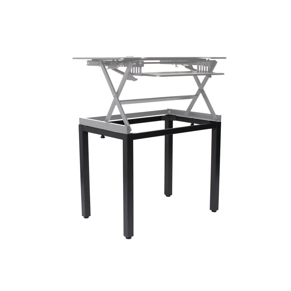 Rocelco Standing Desk Legs - Home Office Sit Stand Up Workstation Floor Stand for DADR-40 and DADR-46 (R DADRB-FS)