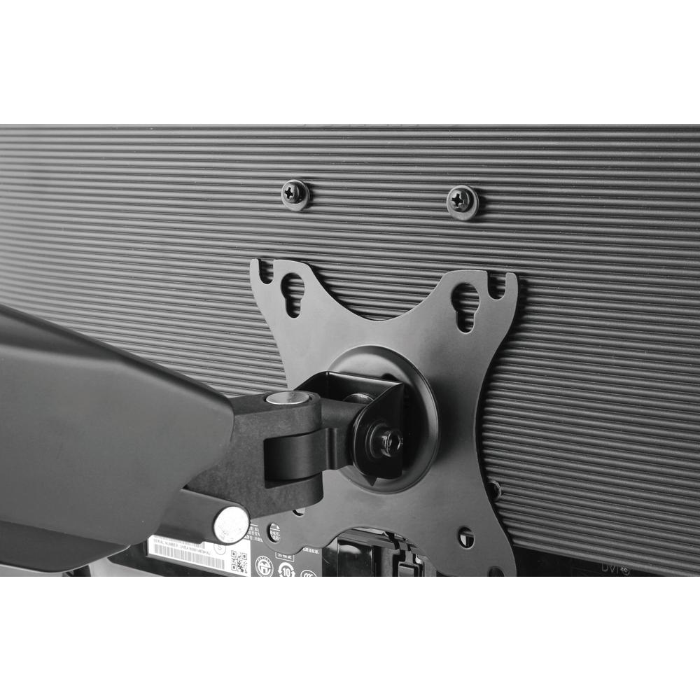 Rocelco Premium Desk Computer Monitor Mount with USB 2.0 And Audio Port - Fits Single 13'' - 27'' LED LCD Flat Screen - Pneumatic Full Motion Assist Adjustable Arm - Grommet and C Clamp - Black (R MA1)