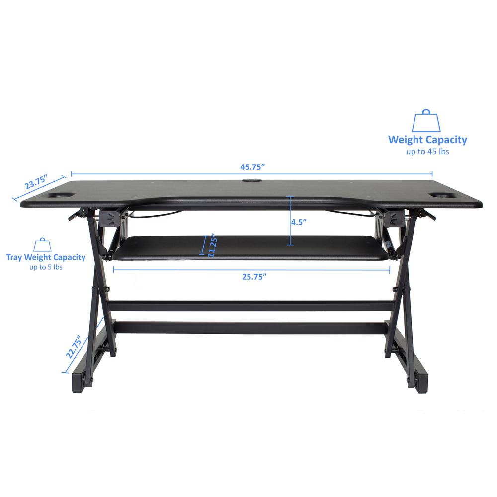 Rocelco 46'' Large Height Adjustable Standing Desk