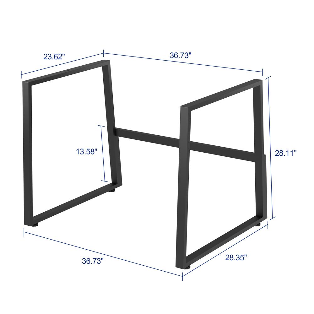 Rocelco Standing Desk Legs - Home Office Sit Stand Up Workstation Floor Stand for DADR-40 and DADR-46 (R DADRB-FS2)