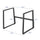Rocelco Standing Desk Legs - Home Office Sit Stand Up Workstation Floor Stand for DADR-40 and DADR-46 (R DADRB-FS2)