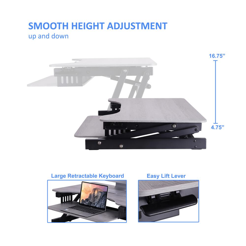 Rocelco 32'' Height Adjustable Standing Desk