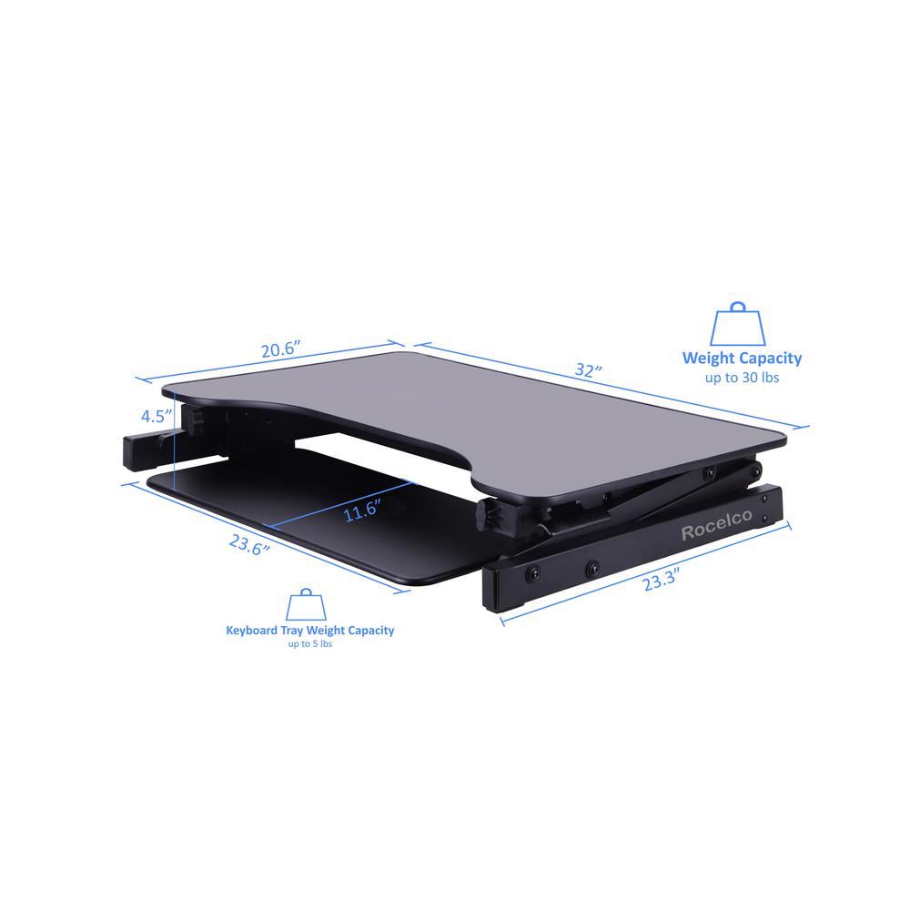 Rocelco 32'' Height Adjustable Standing Desk