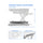 Rocelco 46'' Large Height Adjustable Standing Desk Converter with Triple Monitor Mount BUNDLE - Quick Sit Stand Up Computer Workstation Riser - Retractable Keyboard Tray - White (R DADRW-46-DM3)