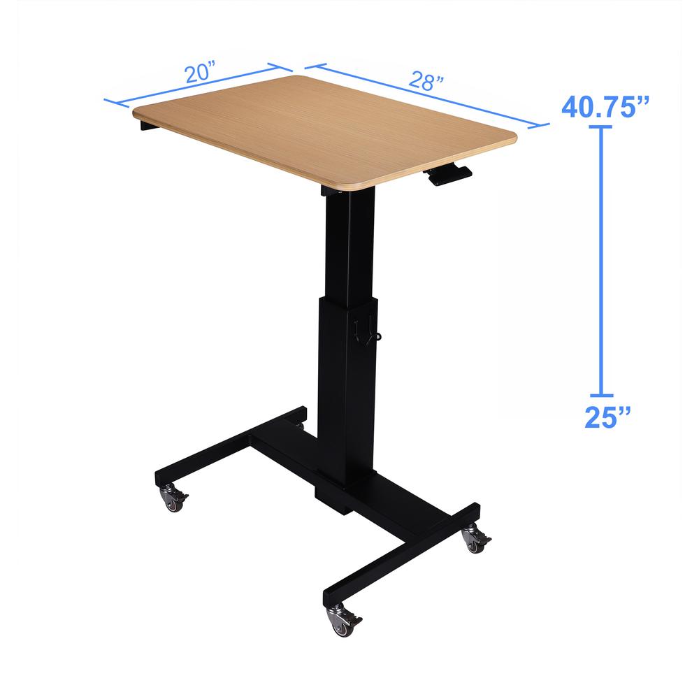 Rocelco 28'' Height Adjustable Mobile School Standing Desk