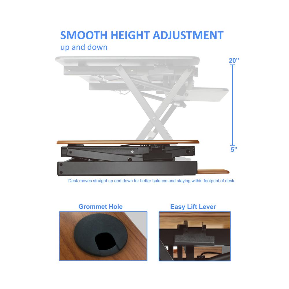 Rocelco 40'' Large Height Adjustable Standing Desk
