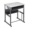 AlphaBetter® Adjustable-Height Stand-Up Desk, 28 x 20'' Premium or Dry Erase Top, Book Box and Swinging Footrest Bar - Safco