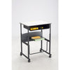 AlphaBetter® Adjustable-Height Stand-Up Desk, 28 x 20'' Premium or Dry Erase Top, Book Box and Swinging Footrest Bar - Safco