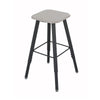 Safco Alpha Better Adjustable Height Stool - Black - Wood - 15.3'' Width x 19.3'' Depth x 35'' Height - 1 Each