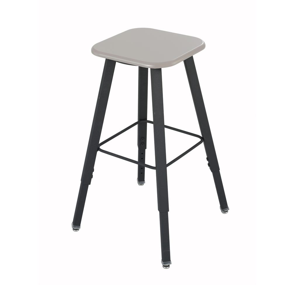 Safco Alpha Better Adjustable Height Stool - Black - Wood - 15.3'' Width x 19.3'' Depth x 35'' Height - 1 Each