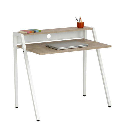 Safco Writing Desk - Laminated Rectangle Top - 37.75'' Table Top Width x 22.75'' Table Top Depth - 34.25'' Height - Assembly Required - Beech
