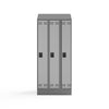 Triple Sloped Metal Locker Hood Addition 36''W x 18''D x 6''H - Gray - Safco