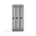 Triple Sloped Metal Locker Hood Addition 36''W x 18''D x 6''H - Gray - Safco