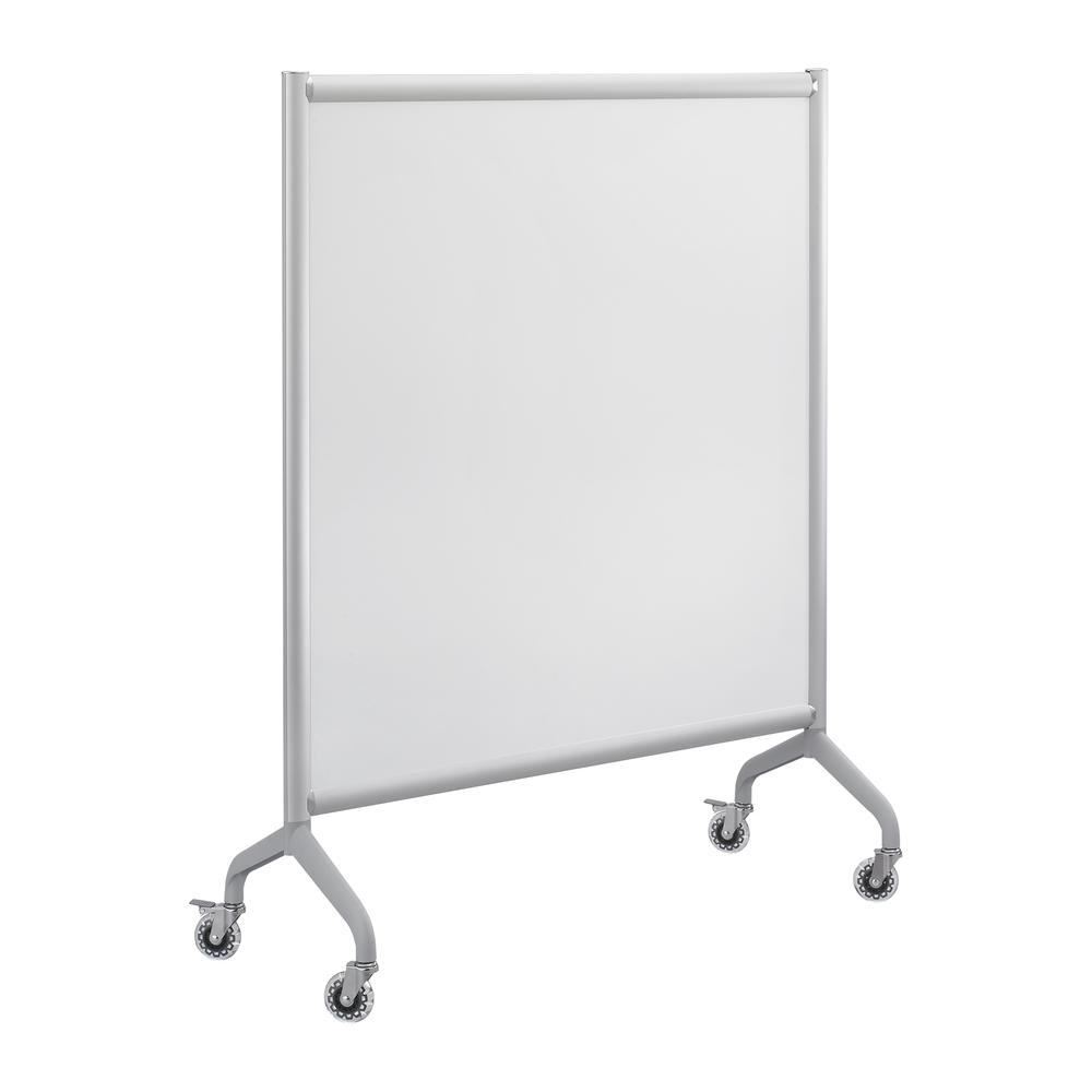 Rumba Full Panel Whiteboard Collaboration Screen, 42w x 16d x 54h, White/Gray - Safco