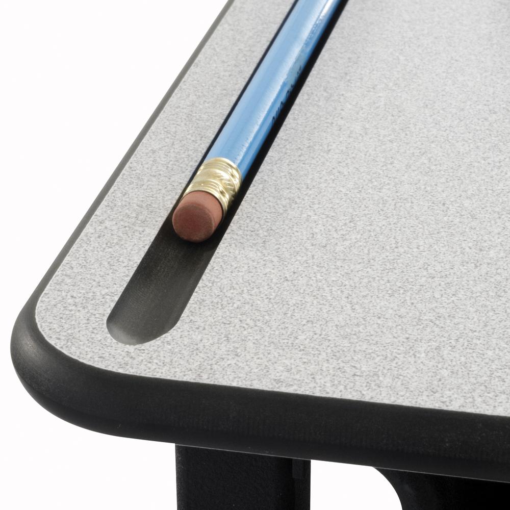 AlphaBetter® Height-Adjustable Desk, 36 x 24”, Premium or Dry Erase Top - Gray - Safco