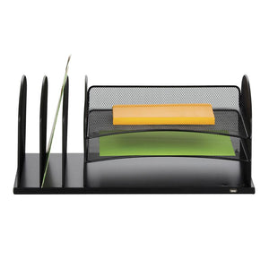 Powered Onyx™ 3 Horizontal/3 Upright sections - Black - Safco