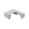 Mirella™ L-Shaped Configuration Desk, BBB/BF White Ash - Safco