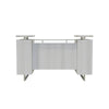 Mirella™ Reception Desk with Glass Countertop White Ash - Safco