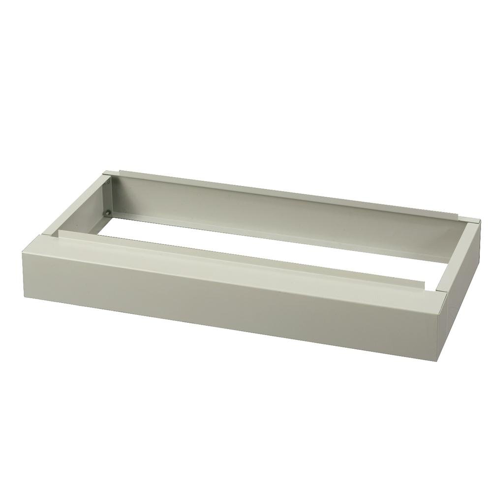 A/V Equipment Cabinet - 200 lb Load Capacity - 27.8'' Height x 37'' Width x 17.5'' Depth - Freestanding - Baked Enamel - Steel - Light Gray, Chrome - Safco