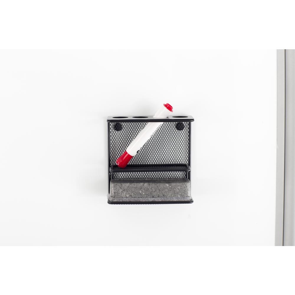 Onyx™ Mesh Marker Holder with Shelf Black