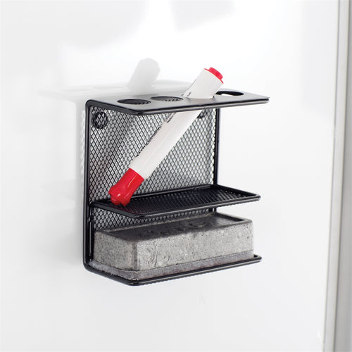 Onyx™ Mesh Marker Holder with Shelf Black
