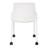 Stack Chair with Casters, White set of 4 - Safco Products