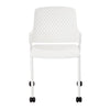 Stack Chair with Casters, White set of 4 - Safco Products