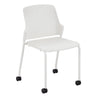Stack Chair with Casters, White set of 4 - Safco Products