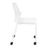 Stack Chair with Casters, White set of 4 - Safco Products
