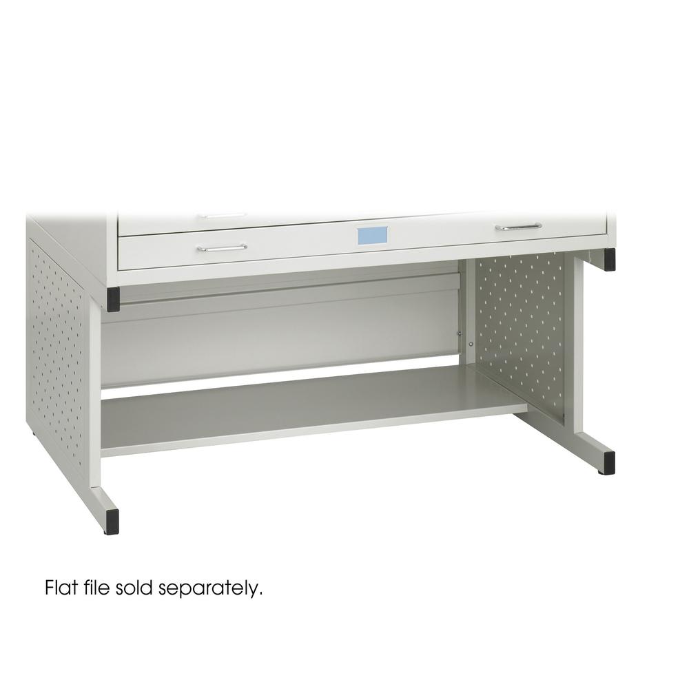 Facil Flat File High Base-Medium Light Gray - Safco