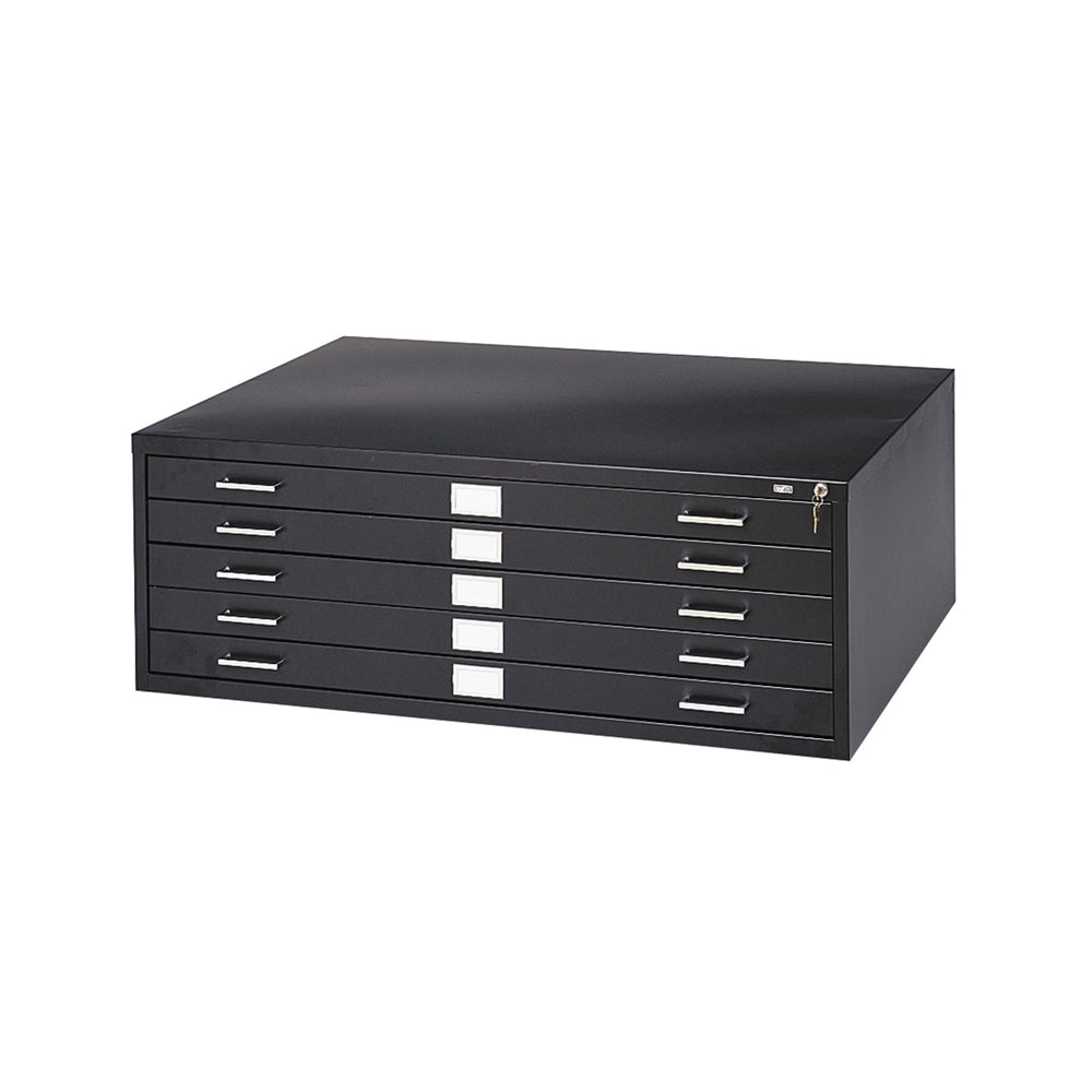 5-Drawer Steel Flat File for 24'' x 36'' Documents Black - Safco