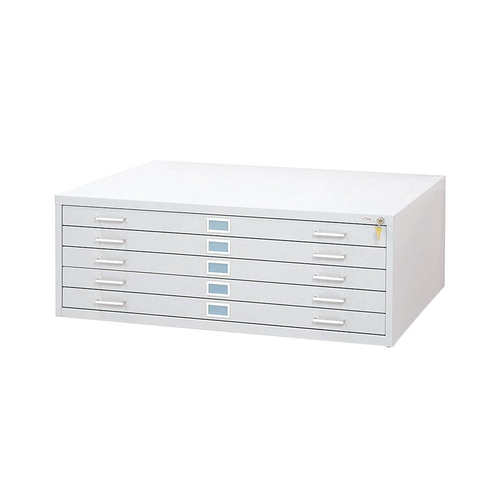 5-Drawer Steel Flat File for 30'' x 42'' Documents White - Safco
