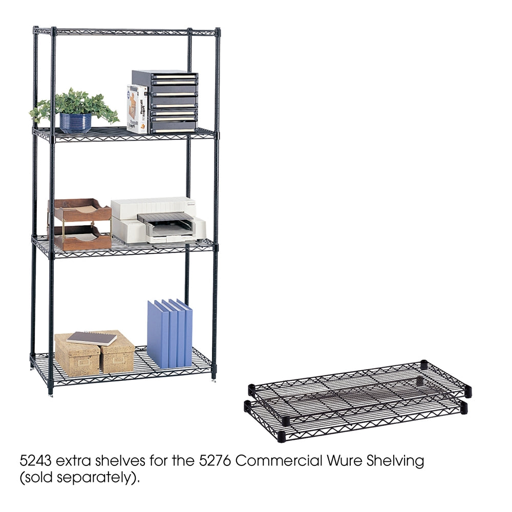 Commercial Extra Shelf Pack, 36 x 18'' Black - Safco