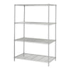 5294GR Industrial Wire Shelving - 48.0'' x 24.0'' x 72.0'' - 4 x Shelf(ves) - Metallic Gray - Safco