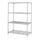 5294GR Industrial Wire Shelving - 48.0'' x 24.0'' x 72.0'' - 4 x Shelf(ves) - Metallic Gray - Safco